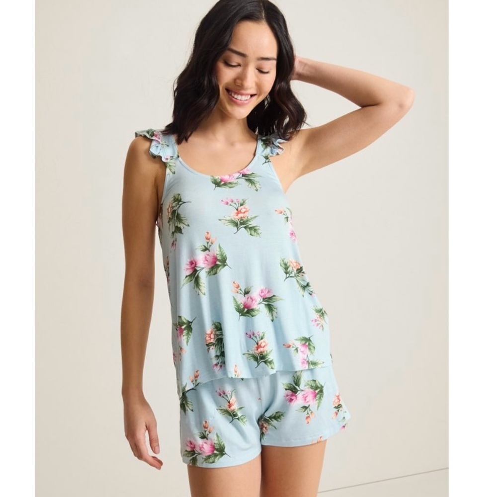 NWT! Tommy Bahama Jersey Tank & Shorts Pajamas PJ Set Floral